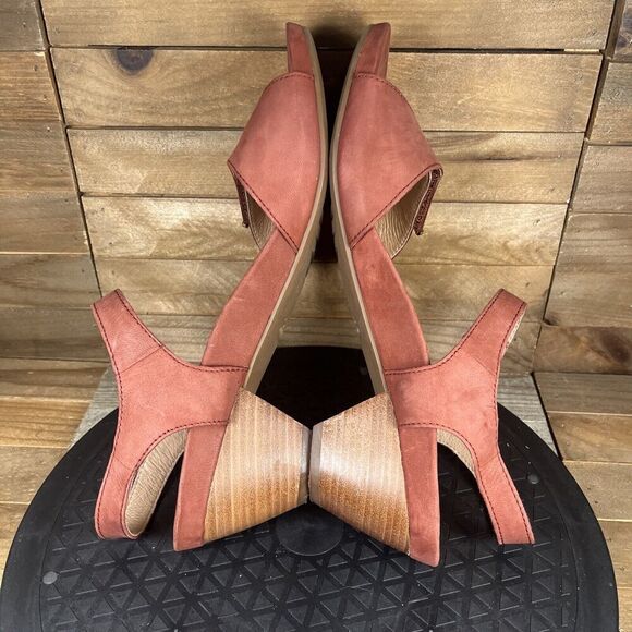 ABEO Womens Size US 10 Ruby Neutral Red - Mid Heel Comfort Strappy Sandals - Picture 8 of 10